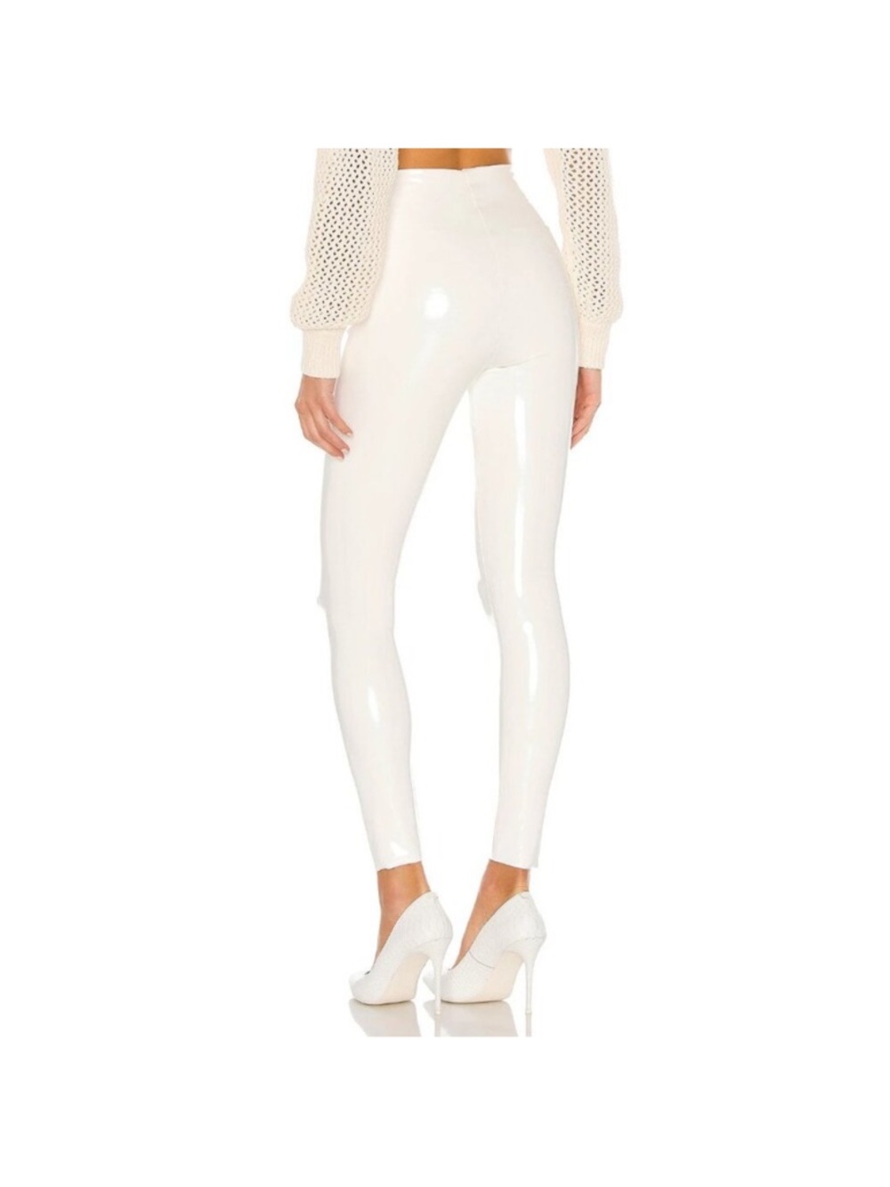 COMMANDO WHITE PATENT LEATHER LEGGINGS SZ S